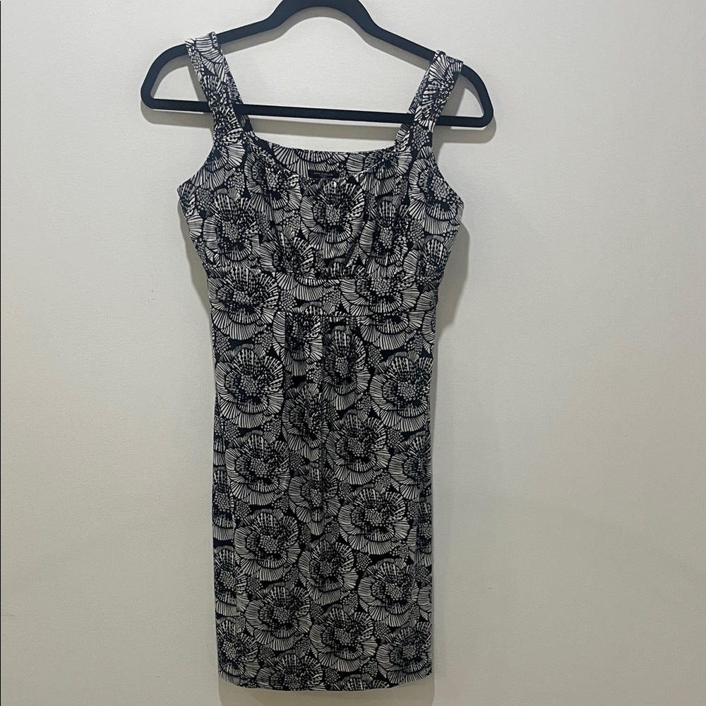 Ann Taylor Black and White Patterned Mini Dress